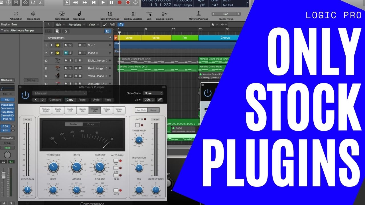 Producing a Song Using ONLY STOCK PLUGINS & INSTRUMENTS! Part 1 LOGIC PRO Tutorial 2021 Liel Bar-Z